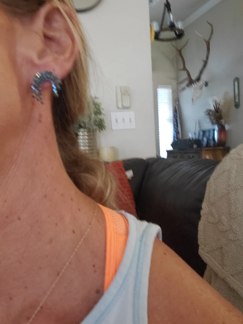 Beaded Fringe Earrings Set in Lavender, Pink, Teal, Blue & Red Set Of 6